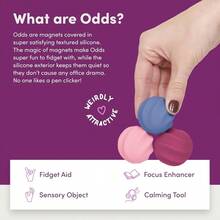 Speks Odds Soft Silicone Fidget Magnets Silent Stress Relief Toys Textured Magnetic Balls Adults Teens 14+ Pink Swirls - Pink Swirls - View 3