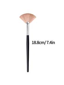 Bộ 2 cọ trang điểm đa năng hình quạt, cán đen, lý tưởng để tán phấn bắt sáng, phấn phủ và mặt nạ. - màu đen - Xem 9