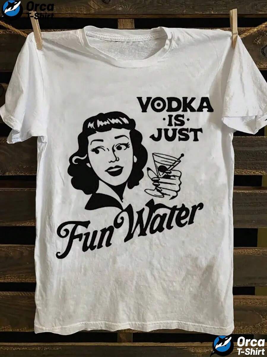 1 Piece Of Vintage Dark Punk Style Letter Print T-Shirt, Casual Short Sleeve Round Neck Top, Casual Fashion T-Shirt For Women Spring/Summer, 180g 100% Cotton. - 白色 - 查看 1