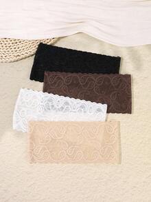 1pc Fashion Lace Cassia Flower Elastic Headband, Women Hair Accessories - Multicolor - View 1