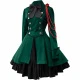 Women's Dress With Bow and Ruffles [green]