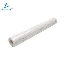 Papel Adhesivo de Mármol Brillo Alto Para Cocina Mesa - Blanco - Ver 3