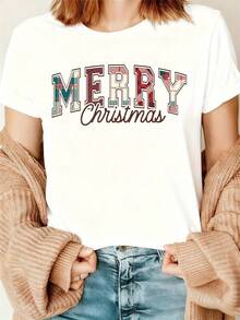 Soft, Breathable, And Lightweight For All-Day Comfort. Women's Short-Sleeve T-Shirt, Light Beige, 100% Cotton - Casual Crew Neck T-Shirt With Geometric Print, Suitable For All Seasons, Machine Washable, Ideal For Everyday Wear, Suitable For Spring, Summer, Autumn, And Winter, A Versatile Piece To Mix And Match. Classic Crew Neck With A Relaxed Fit That Flatters All Body Shapes And Is Easy To Pair With Jeans, Shorts, And Leggings. - 白色 - 查看 6