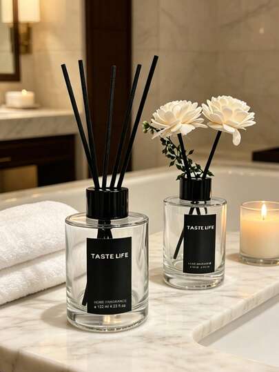 1pc Large Capacity Long-Lasting Fragrance Diffuser For Living Room, Bedroom, Bathroom, Home Decor Scented Candle