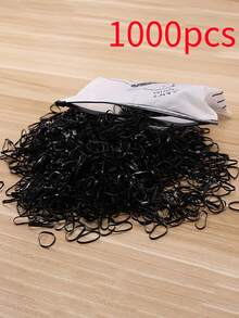 6000/5000/3000/2000pcs Mini Solid Color Disposable Hair Ties, Strong And Durable Small Hair Bands, Gentle On Hair, Suitable For Daily Use - Multicolor - View 13