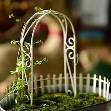 Vintage Mini Iron Garden Decor, Mini Courtyard Arch Decor, Garden Accessories, Vase, Rusty Arch, Gardening Plant, Plant Stand, Suitable For Potted Decor And Climbing Plant Support - Arch - View 3