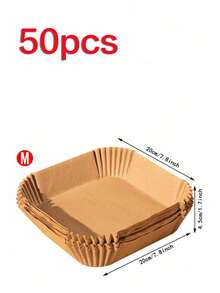 [100/200pcs] Air Fryer Parchment Paper, Household Oil Absorbing Paper, Liner Paper, Silicone Baking Paper For Oven, Disposable - Multicolor - View 13