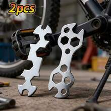 2pcs/Set Bicycle Wrench - Portable Multifunctional Wrench, Hexagonal Multipurpose Bolt Wrench; Multifunctional Bicycle Repair Tool, Portable Bicycle Repair Tool, Manual Bicycle Repair Tool, Suitable For Mountain Bike Maintenance - A - View 2