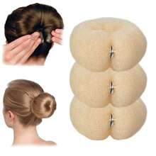 Bộ 3 dụng cụ tạo búi tóc lỏng, dụng cụ tạo hình búi tóc hình bánh donut, dụng cụ tạo kiểu tóc búi phồng. - Nhiều màu - Xem 7