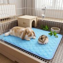 1pc Absorbent, Breathable& Washable Small Pet Sleeping Mat, LightweightHamster And Rabbit Cage Nest Mat, Non-Slip Pet Bedding Cage Cushion For Cats, Dogs,Puppy & Small Pets In All Seasons - View 2