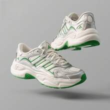 Adidas 全新SPORTSWEAR M厚底增高休閒男女同款老爹鞋 - 銀白/,綠色 - 查看 8