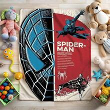 1pc S-Pider-Man Print Blanket,Retro Cartoon Style Throw Blanket,Cartoon Character Printed Blanket,All-Season Universal Nap Blanket,Character Home Decor Blanket,Modern Fashion Gift Suitable For Home Bedroom Bed Sofa Office Lunch Break Cover Picnic Blanket - Nhiều màu - Xem 3