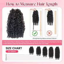 bling hair Tóc móc sợi tự nhiên dành cho nữ, tóc xoăn kiểu Miến Điện, bó tóc móc 50g đã được tách sẵn, kiểu tóc móc sợi Feather Crochet, thích hợp cho tóc ướt và gợn sóng, nút thắt vô hình Miracle Knots, màu đen tự nhiên. - Natural Black - Xem 9