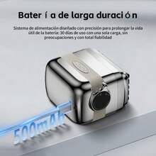 BiLOLLY Afeitadora eléctrica portátil para hombre, afeitadora de 5 cuchillas para recortar la barba, afeitado rápido y suave, afeitadora de viaje recargable por USB fabricada en aleación, ideal para el uso diario, viajes de negocios, viajes, arreglo personal sobre la marcha y perfecta como regalo - Plateado - Ver 4