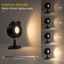 1/2 Pack Rechargeable Magnetic Wall Lamp, Touch & Remote Control LED Reading Light, 3 Color Modes, Dimmable And 360° Rotatable, Suitable For Bedroom And Bedside - Multicolor - View 6