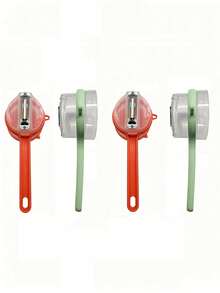 4Pcs Multi-Functional Fruit & Vegetable Peeler With Storage Box, Serrated Stainless Steel Blade, Kitchen Tool For Home, Dormitory, Potato, Carrot, Apple, Cucumber, Durable Plastic Design, Easy Peel & Store, Compact Kitchen Gadget - Multicolor - View 17
