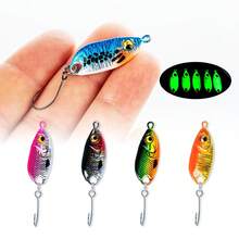 1Pc Ultralight Micro Fishing Spoon Set, 2.3cm/2.9cm Sinking Metal Baits With Simulation Fish Skin, Professional Glow Tackle For Trout, Crappie, Bluegill, And Small Sea Bass - S026 - View 9