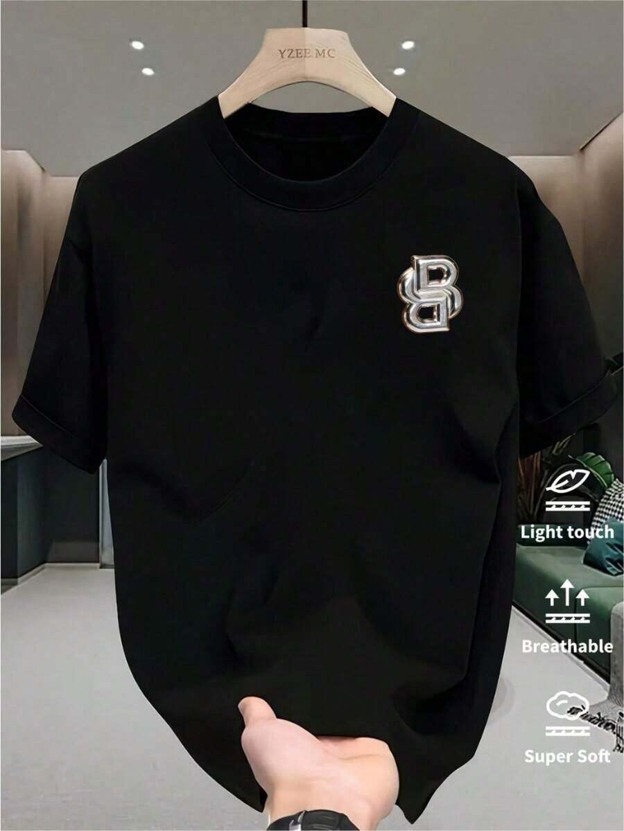 Camiseta de Manga Corta Holgada Casual Versátil con Estampado Divertido, Ideal para Vacaciones, Trabajo y Uso Diario - Rosa - Ver 1