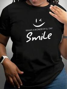 Camiseta Casual de Manga Corta para Mujer, Paquete de 1, 100% Algodón Grueso - Cuello Redondo Cómodo, Camiseta Suave y Bonita - Negro - Ver 2