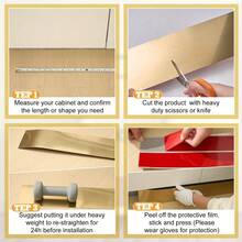 1pc 86cm X 15cm Metal Decorative Door Kick Plate - Damage-Free Self-Adhesive Installation, Protects Against Pet Scratches And Dents, Easy To Install, Strong Adhesive, Suitable For Indoor And Outdoor Doors, Single Pack - 1pc - View 9