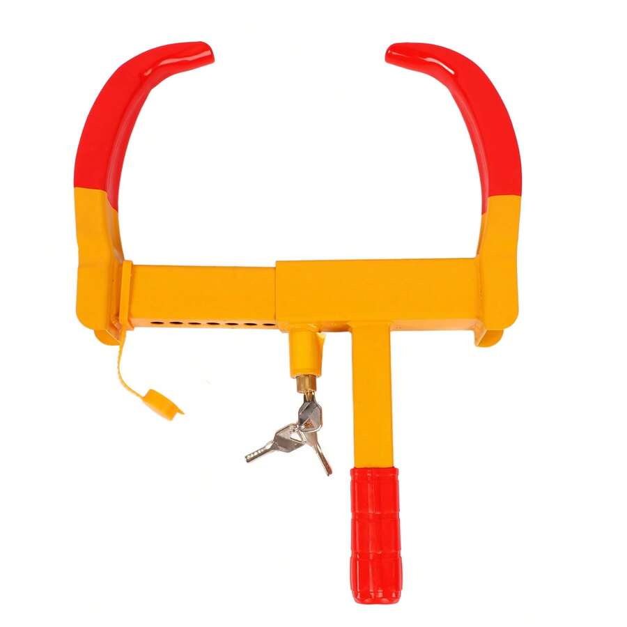 Heavy Duty Adjustable Wheel Lock With 3 Keys For Vehicles, Boots, SUVs, Bright Color Deterrent - A - View 1