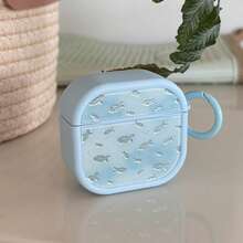 Ốp bảo vệ tai nghe từ tính hình cá vàng màu xanh nhạt tươi mát mùa hè, có móc treo, tương thích với Pro 3, Pro 2, Apple 4 dễ thương, Minimalist 3 thế hệ 1/2 mới, ốp tai nghe bán trong suốt mang không khí mùa xuân dành cho nữ. - Màu xanh nhạt - Xem 2