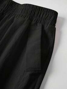 Pantalones casuales minimalistas de unicolor para mujer - Negro - Ver 5