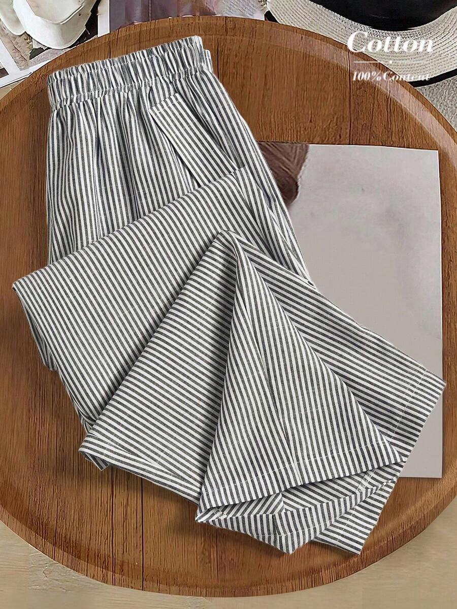 Pantalones casuales minimalistas de unicolor para mujer - Multicolor - Ver 1