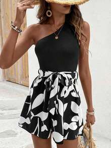 Mono informal sin mangas de unicolor para mujer - Multicolor - Ver 7