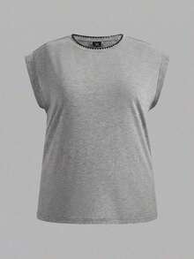 Set de 3 piezas Traje informal de chaleco con decoración de conchas marinas para mujer talla grande, adecuado para vacaciones de verano - Multicolor 4 - Ver 11