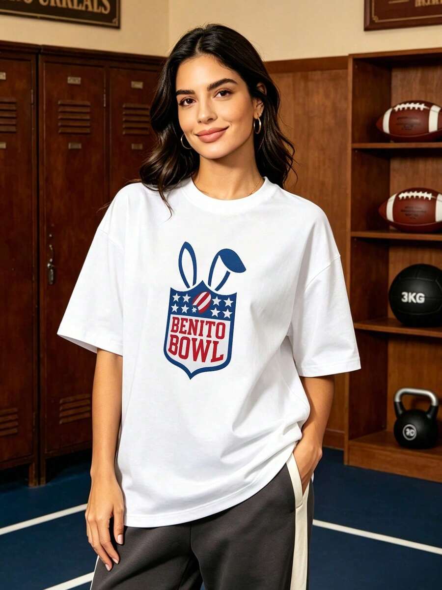 Camiseta de manga corta con cuello redondo suave y casual de verano para mujer, estilo rugby, estilo universitario, tops para salir, algodón, vintage, estilo callejero europeo y americano, casual deportivo, estilo unisex, estilo casual urbano, tops bonitos, generación Z, curvas, ropa Y2K, camisetas divertidas, tops para damas, conjuntos de vacaciones para mujeres, top lindo, camiseta gráfica, conjuntos de primavera, camisetas holgadas, ropa de calle retro, estilo de los 90, estilo de los 2000, subcultura, top negro, tops blancos, conjunto de fiesta de los 90.Blanco - Blanco - Ver 1