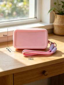 Silicone Waterproof Cosmetic Bag, Portable Travel Organizer Pouch For Makeup, Lipstick, Coins, USB, Earphones And Other Small Accessories, With Wrist Strap For Travel And Daily Use - Multicolor - View 16