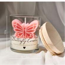 Creative Mini Bear Butterfly Glass Jar Scented Candle, Handmade Soy Wax Aromatherapy Candle For Home Decoration - Multicolor - View 10