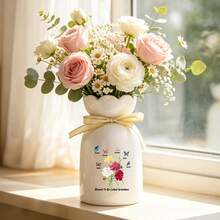 1 pièce Vase en céramique personnalisé avec papillon, personnalisable avec 1 à 8 noms, vase à fleurs de style minimaliste, décoration pour salon et chambre à coucher, vase décoratif pour meuble TV, plante hydroponique en céramique, arrangement floral créatif, centre de table pour salle à manger, décoration d'intérieur élégante, cadeau personnalisé avec nom pour amis, famille, êtres chers - Multicolore - Voir 3