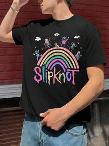 Men's T-Shirts,Men's Summer Outfit Vintage Y2K Streetwear Tops Cotton Tops – Men's Clothing Summer T-Shirt - 黑色 - 查看 1