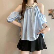 Women Blouses & Shirts - Blue - View 3