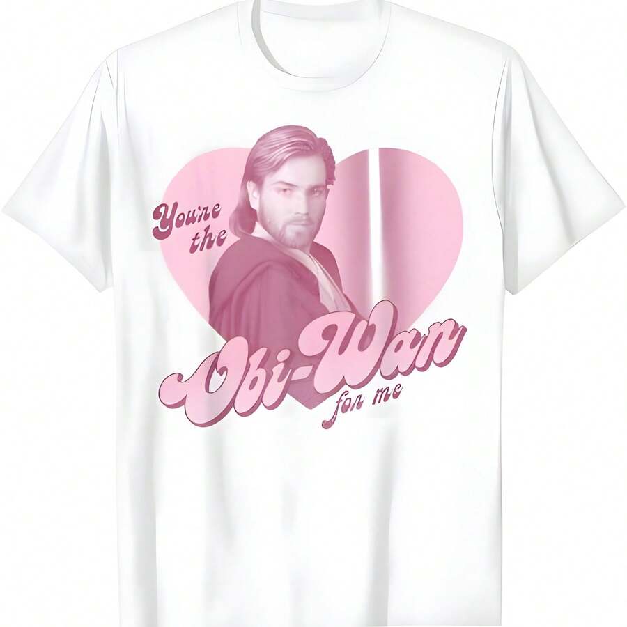 Estrellas Warss Obi-Wan para mí Corazón retrato camiseta - Blanco - Ver 1