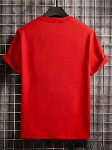 Camiseta Casual con Estampado Gráfico de Softbol "Game Day" Coquette, Camiseta con Estampado de Letras en Patchwork Colorido, Cuello Redondo Casual para Mujer, Ideal para Eventos Deportivos y de Fans, Camiseta Casual Vibrante Lista para Eventos Deportivos. - Rojo - Ver 2