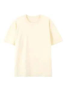 Suave, no discutas con la camiseta corta: camiseta 100% multicolor de cuello redondo, estilo retro Y2K a la moda para hombres y mujeres, nueva colección primavera/verano, casual y versátil, adecuada para reuniones familiares, blusas elegantes para mujeres. - Albaricoque - Ver 2