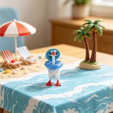 7 Inch Hawaiian Desk Goose Outfits Summer Dolphin Pattern Swimming Rings, Sunglasses, Hats, Necklaces, And Dresses Set - Colorful - View 3