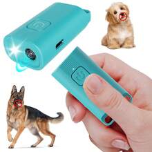 Mini Rechargeable Ultrasonic Dog Repeller, Portable Anti-Barking Device With LED Indicator, Dog Training Equipment - Cadet Blue - View 3