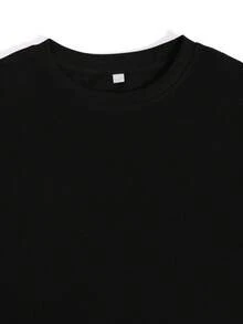 T-shirt noir à manches courtes orné d'un personnage du dessin animé One Piece, haut décontracté pour femmes et hommes - Noir - Voir 3