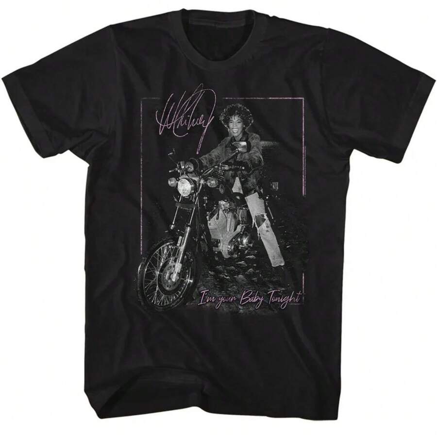 Black Biker T-Shirt - Black - View 1