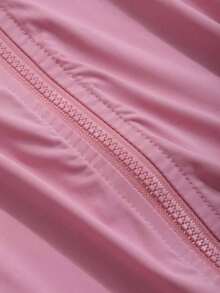 Camiseta de manga larga de cuello alto y ajuste ceñido para mujer, ropa de otoño - Rosa - Ver 9