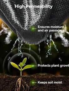 Vải chắn dệt màu đen, chịu lực cao, làm từ nhựa HDPE, có khả năng kiểm soát sự xâm lấn mặt đất và thấm nước, bền chắc. - Nặng - Xem 4
