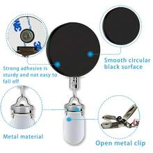 1 chiếc kẹp treo quần áo có thể mở rộng màu đen 4cm, không cần khoan, tự dính, dùng cho phòng tắm, tủ bếp và vòi sen, giúp giữ khăn tránh bị rơi. - Phong cách thường ngày - Xem 5
