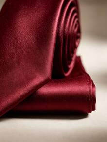 1 pieza Corbata delgada de textura suave color marrón moca para hombres, adecuada para bodas, celebraciones navideñas, Acción de Gracias, otras fiestas y uso diario - Marrón Mocha - Ver 7