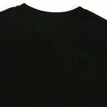 Breathable [Graphic T-Shirt] 100% Cotton Sweatshirt With Funny Print, Sarcastic Graphic Sweater, Funny Sayings, Funny Gift, Spring T-Shirts, Summer Shirts, Autumn Short Sleeve T-Shirt, Sizes S-7XL For All Body Types, Perfect For Dates, Outdoor Activities And Casual Wear, Roomy - 黑色 - 查看 4
