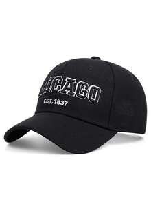 2026 簡約時尚新款硬頂棒球帽 CHICAGO 刺繡嘻哈滑板帽 戶外日常通勤裝飾遮陽帽 中性款 - CHICAGO 硬頂 - 查看 12