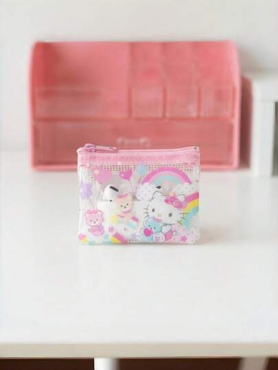  4 Pieces Of Sanrio A5 Office Pencil Cases, Stationery Prizes. Perfect For Use In Offices, Essential For Travel, Ideal For Storing Cosmetics, And Suitable As Gifts For Parties, Valentine's Day, Or Birthdays.